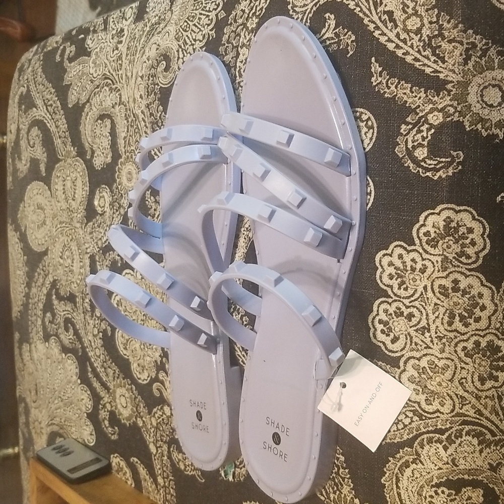 Shade & Shore Lavender Sandals Size 10 - Picture 2 of 6